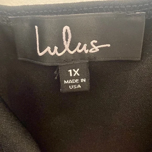 Lulus Black Bodycon Dress, black, size 1X - Picture 6 of 8